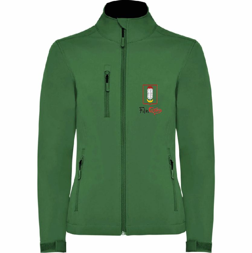 CHAQUETA MUJER VERDE BORDADA